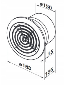 D150KSEL- Wentylator sufitowy CENTRO 150 Vents
