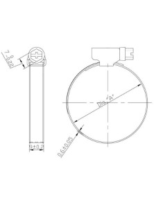 Opaska ślimakowa fi 190-210 mm skręcana