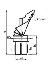 ROTOWENT fi 150 mm Dragon nasada na komin RO150CH-DR-PT strażak