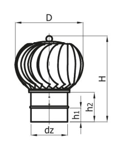 TURBOWENT fi 150 mm nasada na komin TU150OCAL-BS