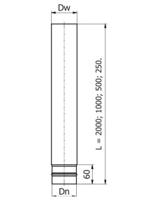 Rura RP fi 80 dł. 2000 mm CZ1,2 SP spęczana Pellet