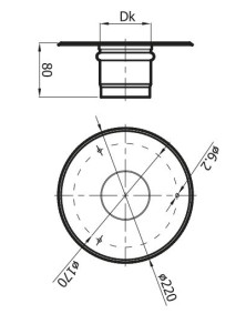 Rozeta ROZ fi 80 mm CZ1,2 Pellet spęczane