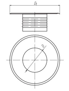 Rozeta maskownica fi 125 mm biała kołnierz