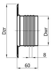 Rozeta fi 315 mm chrom maskownica