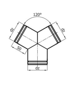 Trójnik Y portki fi 150 mm