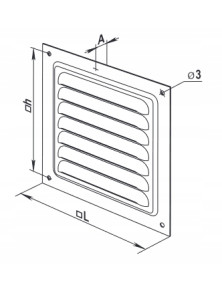 WM125BR Kratka osłona metalowa 125x125 brązowa