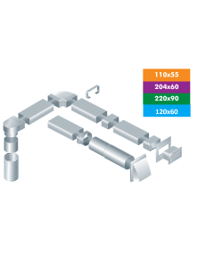 430 Kolano łącznikowe zmienne fi 100 mm 120x60