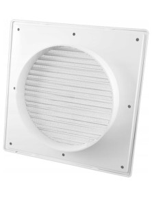 Kratka wentylacyjna DL 205x205 kołnierz 150 biała