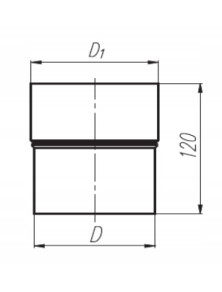 Złączka redukcyjna fi 140/146 mm nierdzewna