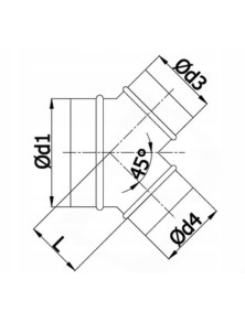 Trójnik YSV fi 250 mm portki