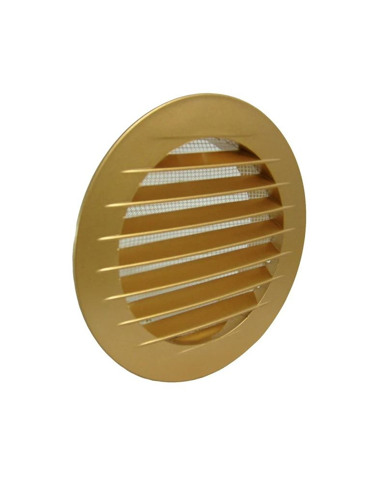 Kratka okrągła KRO kołnierz fi 150 mm złoty mat