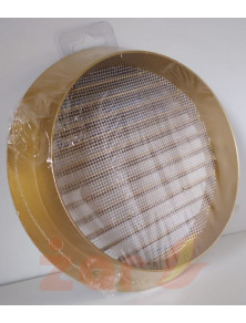 Kratka okrągła KRO kołnierz fi 150 mm złoty mat