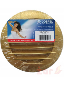 Kratka okrągła KRO kołnierz fi 150 mm złoty mat