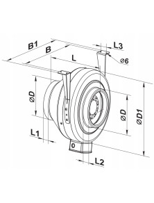 VKMZ250 Wentylator kanałowy VKMz 250 metalowy