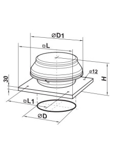 VKMK200 Wentylator VKMK 200 dachowy