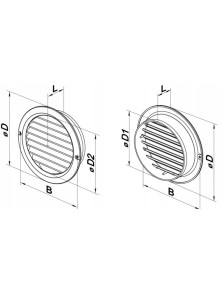 MW100KOBLK Kratka okrągła fi 100 mm czarna