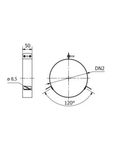 Opaska OPO fi 250 mm do odciągów komina