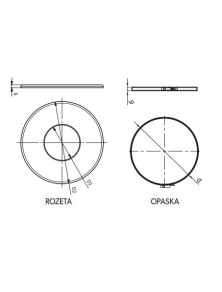 Zestaw podłączeniowy REP-80-SET czarny (rozeta 88 + 2 x opaska)