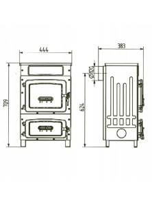 Koza Piec kominek KAMINO 6kW CLASSIC