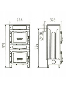 Koza Piec kominek KAMINO 8kW CLASSIC