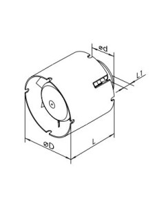 125VKO1T Wentylator kanałowy 125 WC Timer