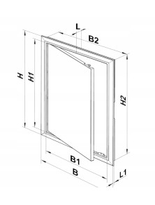 Drzwiczki DR 20x25 CHR chrom rewizyjne plastikowe