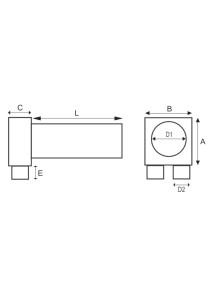 Skrzynka rozprężna  2x75 fi 125 DEFRO L 330 mm