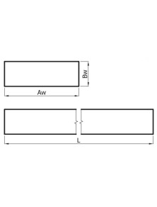 Kanał płaski KP 150x50 1000 mm 1 mb prostokątny