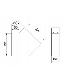 Kolano KL 200x90 kąt 45