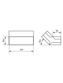 Kolano KSS 150x50 kąt 45 ściana - strop