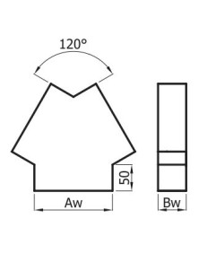 Trójnik TYP 150x50 kąt 120