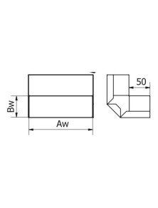 Kolano KSS 200x90 kąt 90 ściana - strop