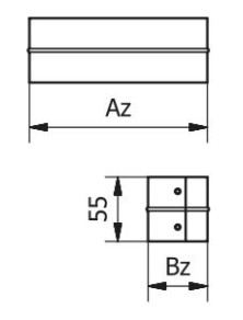 Złączka wewnętrzna ZWP 150x50 łącznik