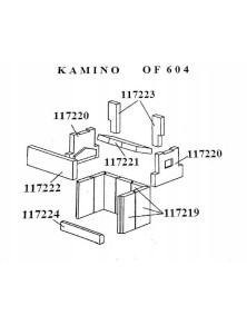 Płyta cegła szamotowa 405x126 mm 117222 KAMINO