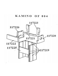 Płyta cegła szamotowa 405x126 mm 117222 KAMINO