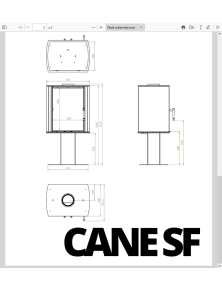 Piec wolnostojący - kominek CANE SF  6,5 kW