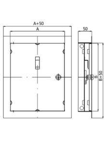 Drzwiczki DR/KOM 150x250 nierdzewne