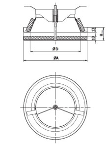 Anemostat KNI-RMI-100 izolowany nawiewny