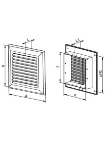 EL180ACHR Kratka 180x180 kołnierz 138x138 chrom OUTLET