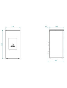 Piec na pellet FUTURA 7C 7 kW czarny ARTEL system DGP