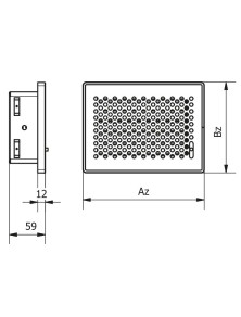 Kratka kominkowa KRVTZ 325x170 mm z żaluzją czarna