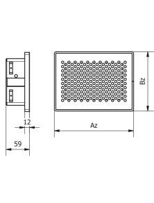 Kratka kominkowa KRVT 240x170 mm z siatką czarna