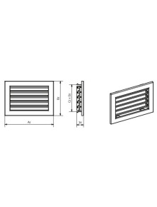 Kratka kominkowa KRVZS 240x170 mm czarna