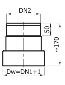 Redukcja zwężka RD 150/120-CZ2