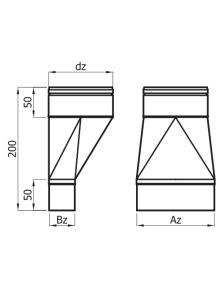 Redukcja niesymetryczna RDSS 200x90 fi 160