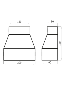 Redukcja niesymetryczna RDSS 200x90 fi 160