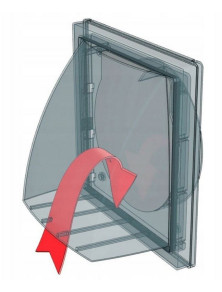 Kratka z daszkiem KRD kołnierz fi 150 grafit czerpnia wyrzutnia