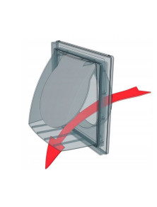 Kratka z daszkiem KRD kołnierz fi 150 grafit czerpnia wyrzutnia