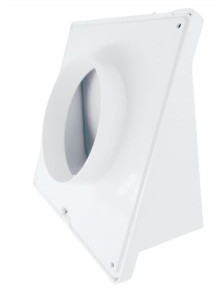 Kratka z daszkiem KRD kołnierz fi 150 biała czerpnia wyrzutnia