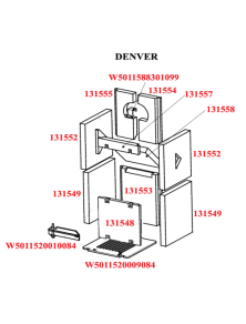 Płyta cegła szamotowa 230 x 240 mm 131548 DENVER